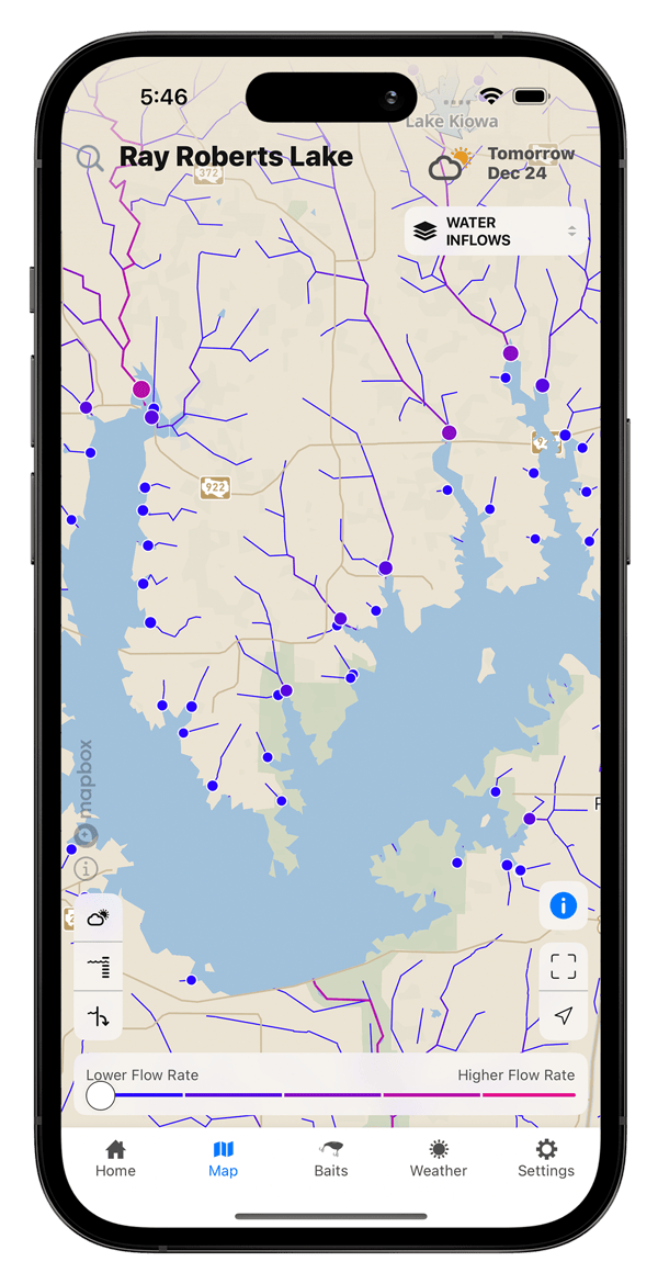 Water Inlet Map Water Inflows Map