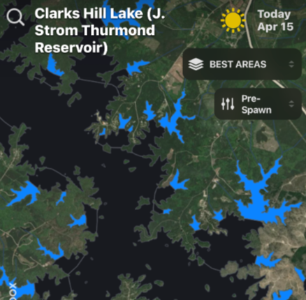 Clarks Hill Lake: Best Areas Map