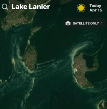 Lake Lanier: Recent Satellite Map
