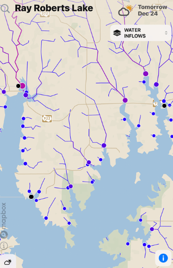 Water Inflows Map