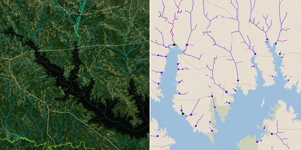 Streamflow Map vs. Water Inflows Map
